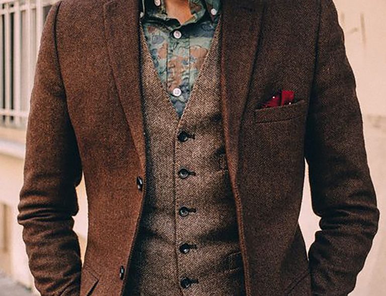 harris tweed over shirt